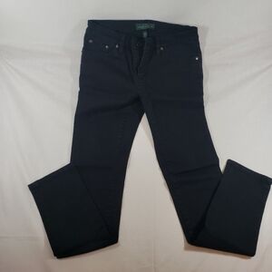 LRL Lauren Jeans Co Ralph Lauren Women's Black Denim 2 Modern‎ Skinny